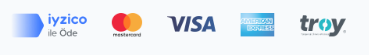 iyzico ile Öde, Mastercard, Visa, American Express, Troy